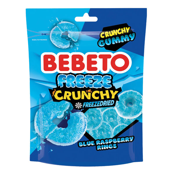 Bebeto Freeze Dried Blue Rasp Rings 35g